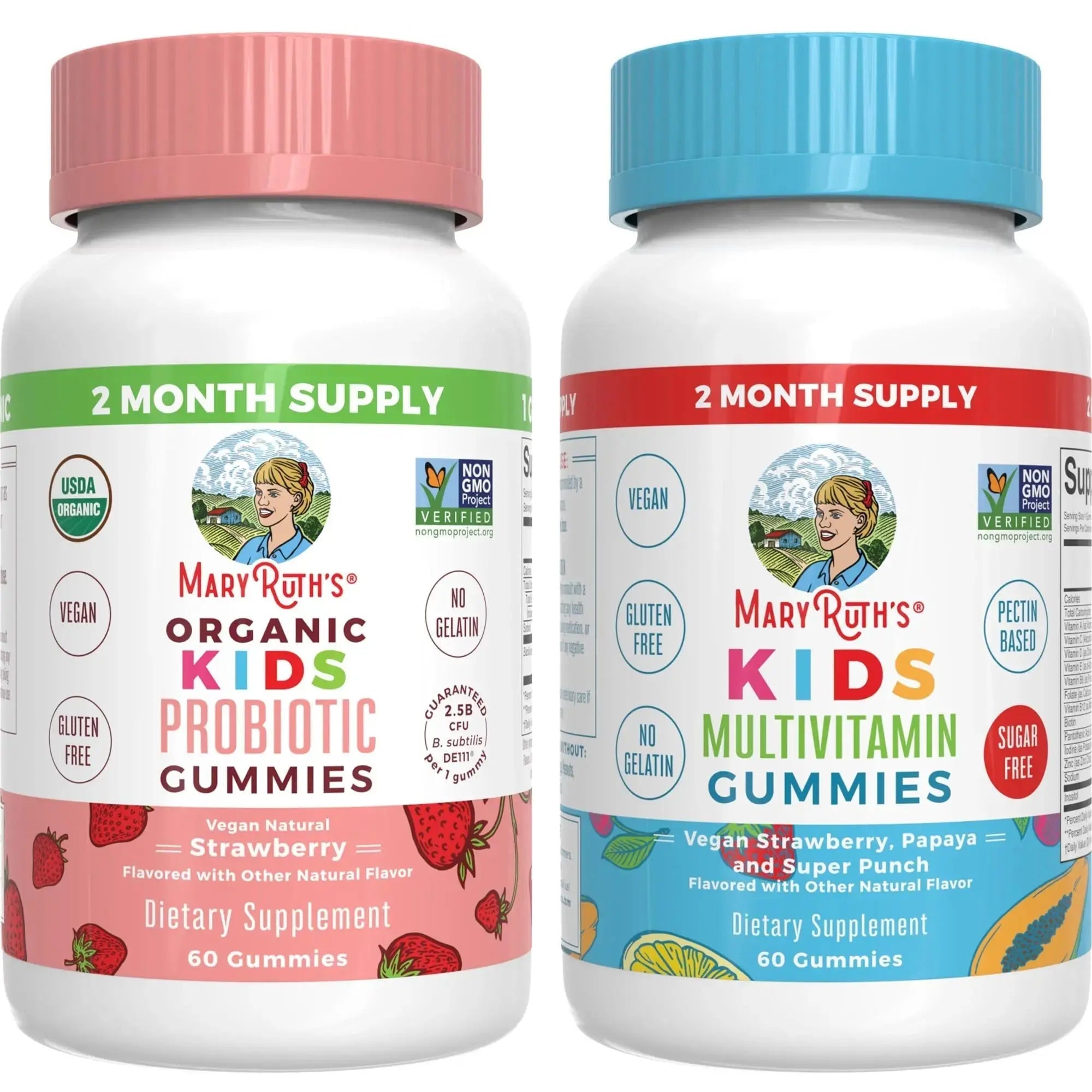 MaryRuth Organics Multivitamin and Probiotic Gummies (Strawberry) for Kids | Clean Label Project Verified® | Vitamins for Gut Health MARYRUTH'S Au supplements