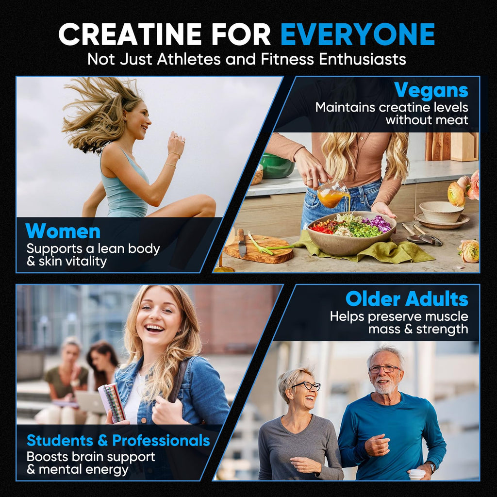 Venture Pal 100% Pure Micronized Creatine Monohydrate Powder, Unflavored Creatine for Women & Men, Vegan, Keto, Gluten Free, 5 g (5000mg) per Serving