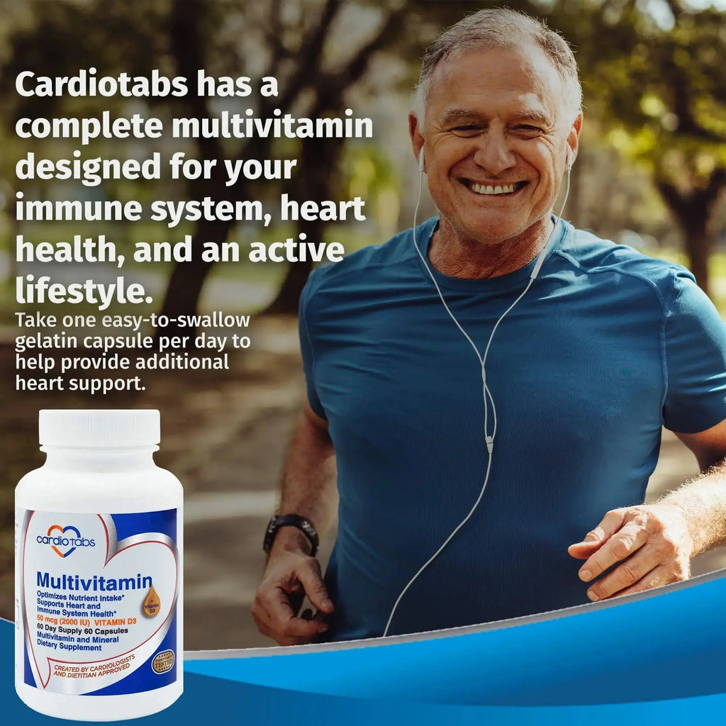 Cardiotabs Multivitamin - Heart and Immunity Supplements for Men & Women, Multivitamin for Men & Women, with Minerals B-Vitamin Complex CardioTabs Au supplements