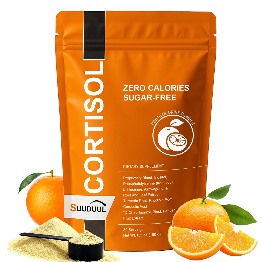 Cortisol Drink Mix | Cortisol Supplements for Women & Men | Ashwagandha, L-Theanine, Turmeric Root, Black Pepper Extract, Healthy Cortisol Levels, Mental Clarity SUUDUUL Au supplements