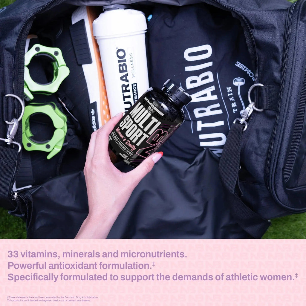 NutraBio Multisport for Women - Womens MultiVitamin - 33 Vitamins, Minerals, Micronutrients - Rich in Antioxidants NutraBio Au supplements