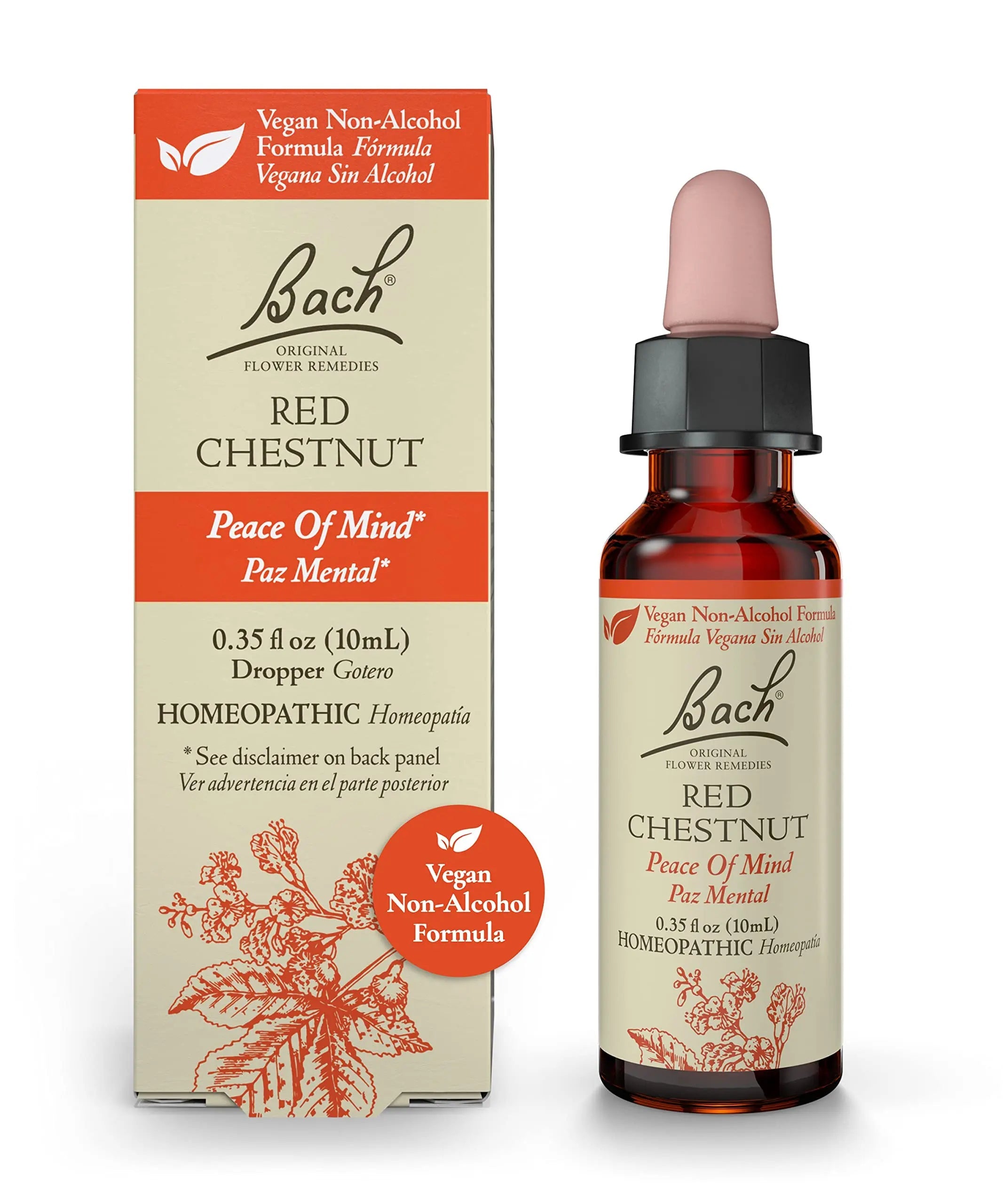 Bach Original Flower Remedies, Red Chestnut for Peace of Mind (Non-Alcohol Formula) Bach Au supplements