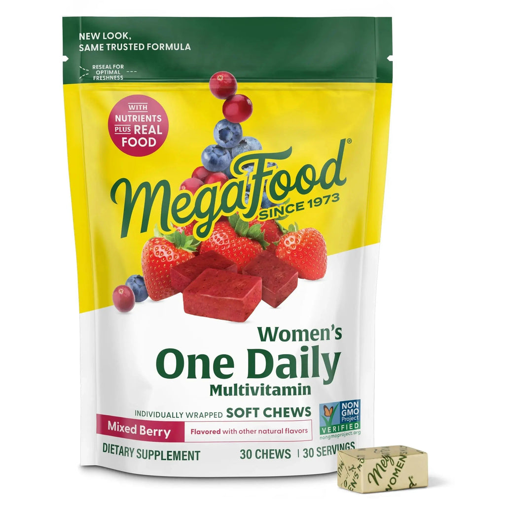 MegaFood Multivitamin for Women, One Daily Multivitamins, Soft Chews with Folate, Methylated B12, Vitamin B6, Biotin, Vitamin D3, C & A MegaFood Au supplements