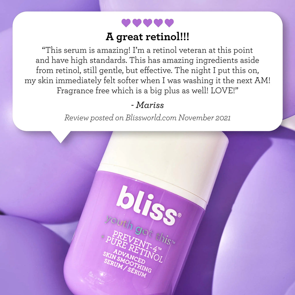 Bliss Youth Got This™ Prevent-4™ + Pure Retinol - 0.67 Fl Oz - Advanced Skin Bliss Au supplements
