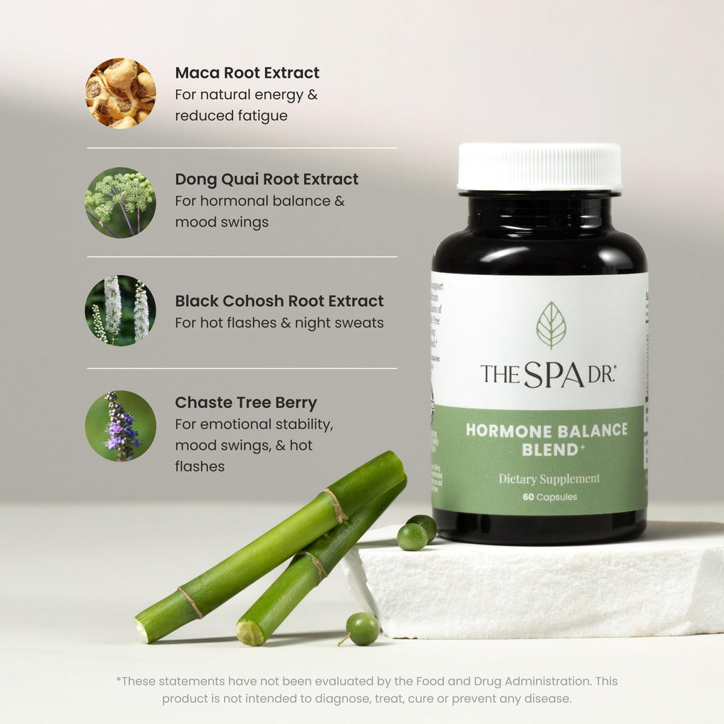 The Spa Dr. Hormone Balance for Women - Menopause Supplements for Women with Saw Palmetto, Chaste Tree Berry, Dong Quai for Night Sweats, Hot Flashes & Mood Swings - Menopause Support - 60 Capsules The Spa Dr. Au supplements