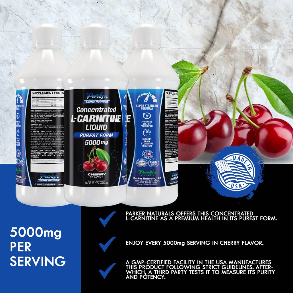 Parker Naturals L-Carnitine 5000 Mg Premium Dietary Supplement Liquid - 16 Oz All Natural Parker Naturals Au supplements