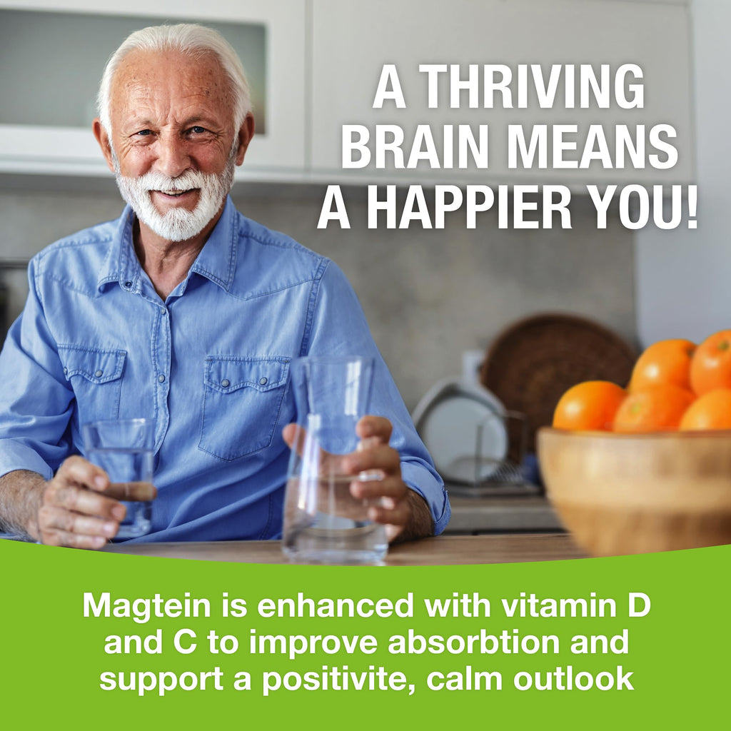 Magtein - Magnesium L-Threonate Supplement, Memory, Focus, Sleep & Brain Health Formula for Men & Women, Cognitive Support for Adults