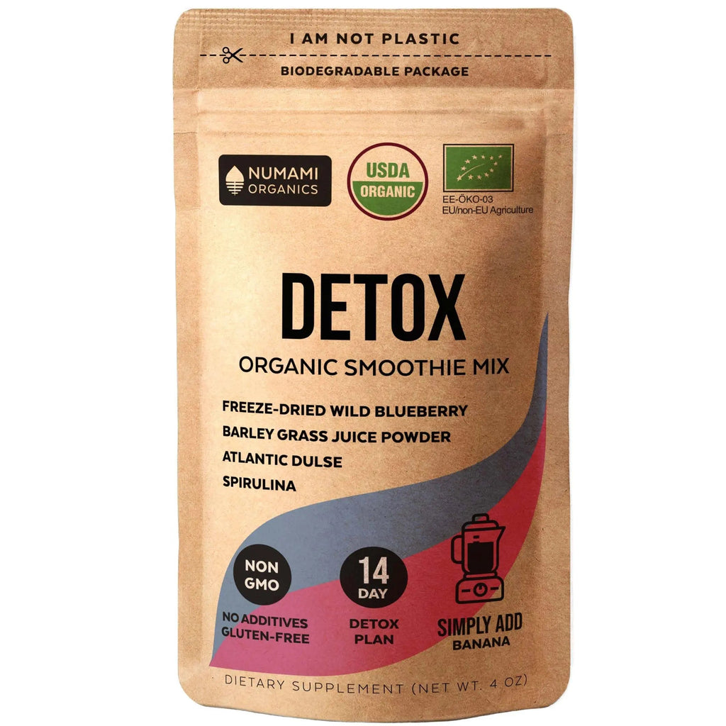 Numami Organic Detox Blueberry Smoothie Powder with Healthy Spirulina, Atlantic Dulse Numami Au supplements