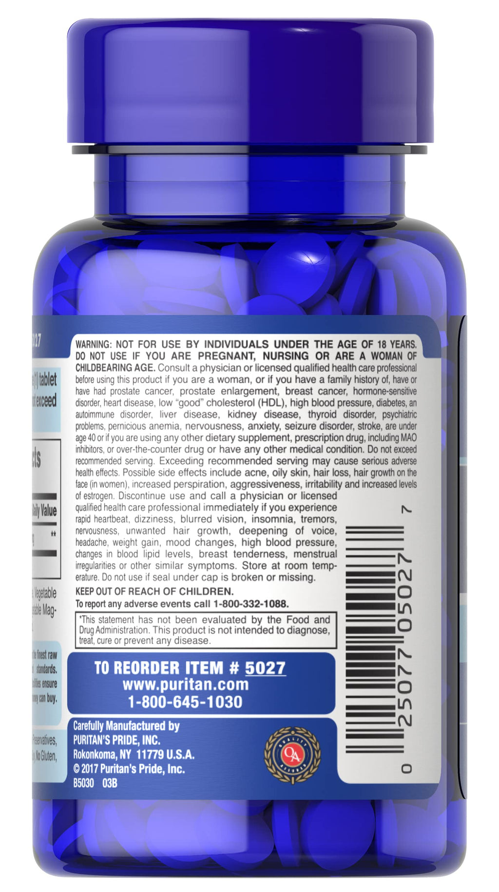 Puritan's Pride DHEA 50Mg, May Promote Sugar Metabolism, 100 Count Puritan's Pride Au supplements