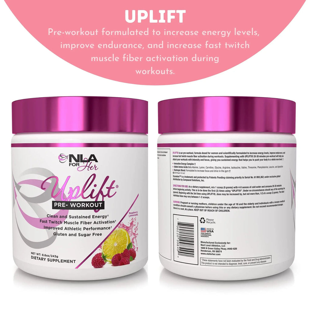 NLA for Her Pre/Intra Workout Stack (Includes Her Thermogenic Amino Georgia Peach NLA for Her Au supplements