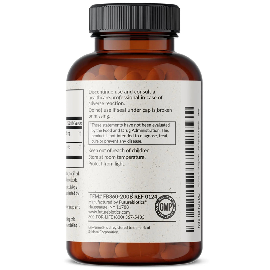 Futurebiotics Ashwagandha Extra Strength Stress & Mood Support with BioPerine Futurebiotics Au supplements