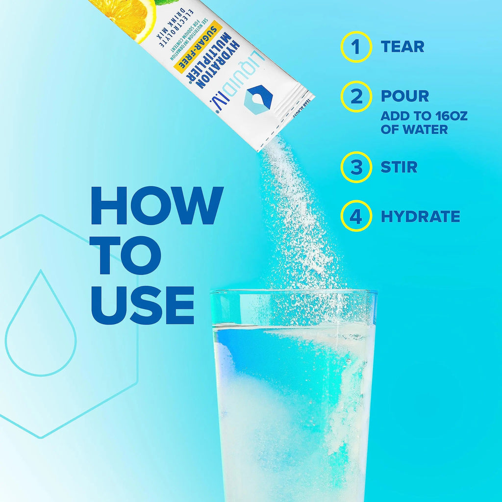Liquid I.V. Sugar-Free Hydration Multiplier - Lemon Lime – Hydration Powder Packets  Liquid I.V. Au supplements