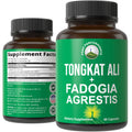 Tongkat Ali + Fadogia Agrestis 2-in-1 T Supplement for Men. Ultra High Strength Tongkat-Ali Longjack Extract + Fadogia Agrestis Extract. Vegan Capsules. Support Natural Energy. USA Tested Pills Peak Performance Au supplements