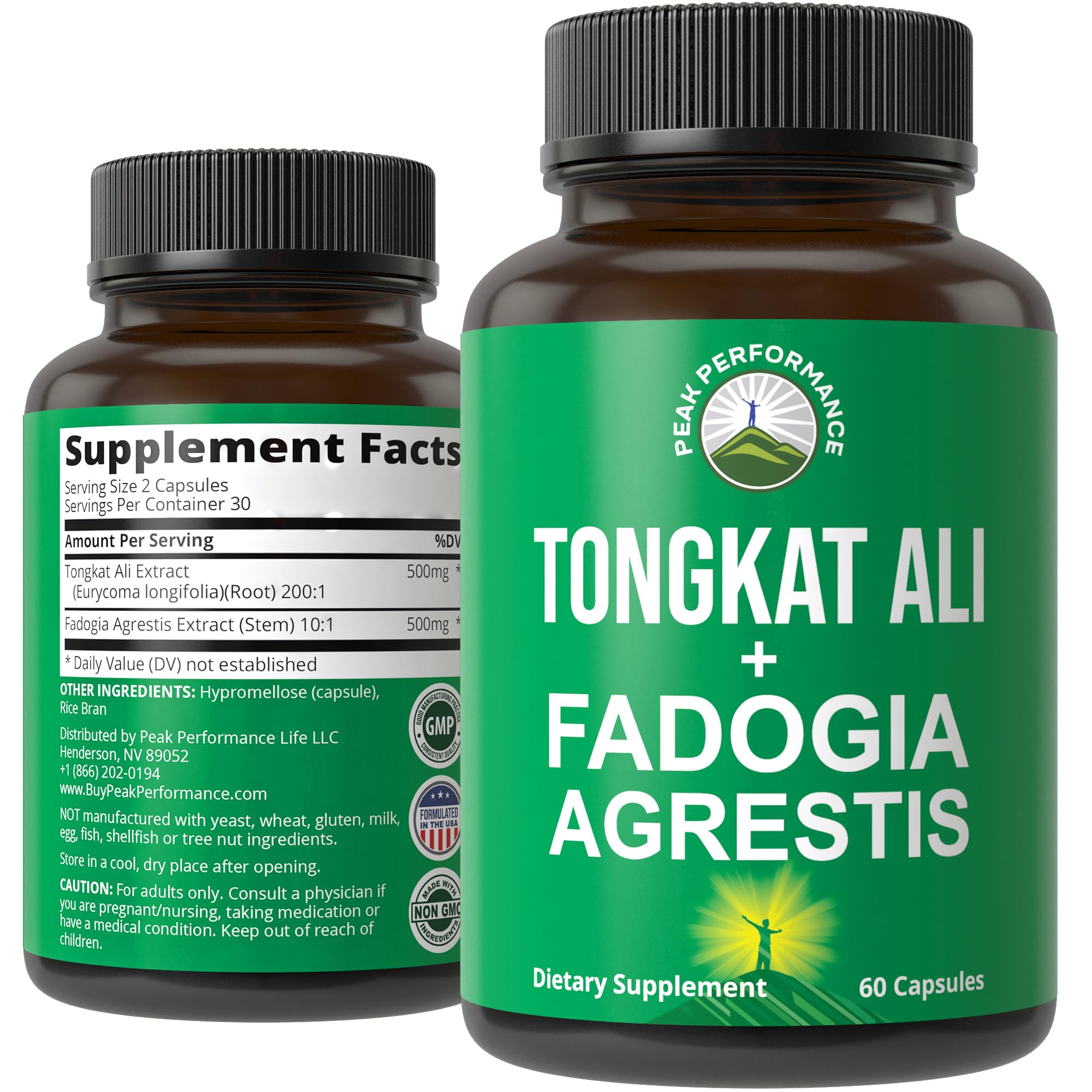Tongkat Ali + Fadogia Agrestis 2-in-1 T Supplement for Men. Ultra High Strength Tongkat-Ali Longjack Extract + Fadogia Agrestis Extract. Vegan Capsules. Support Natural Energy. USA Tested Pills Peak Performance Au supplements