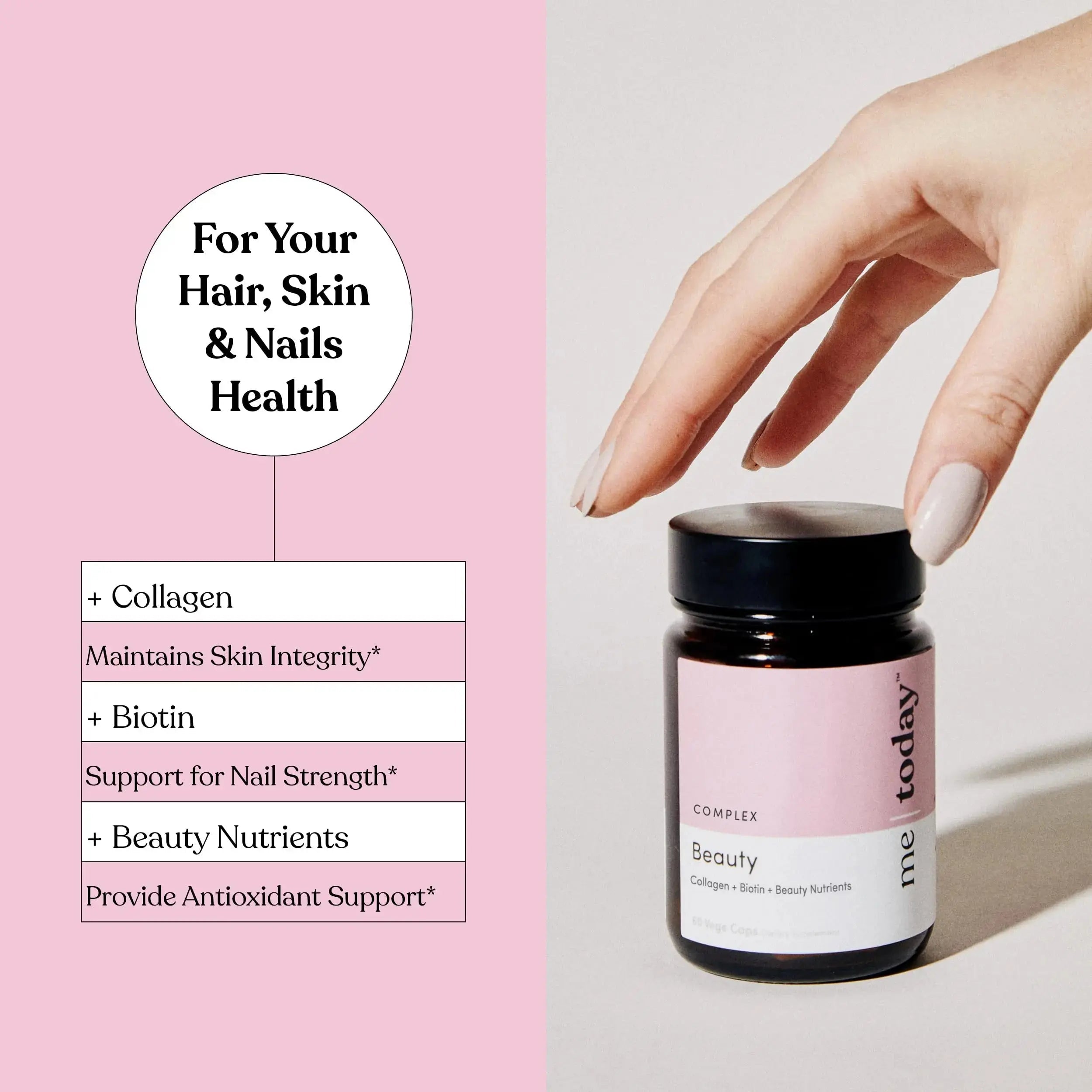 me today Beauty Supplement Hair, Skin and Nails, Vitamins for Women and Men – with Biotin, Collagen, Vitamin C me today Au supplements
