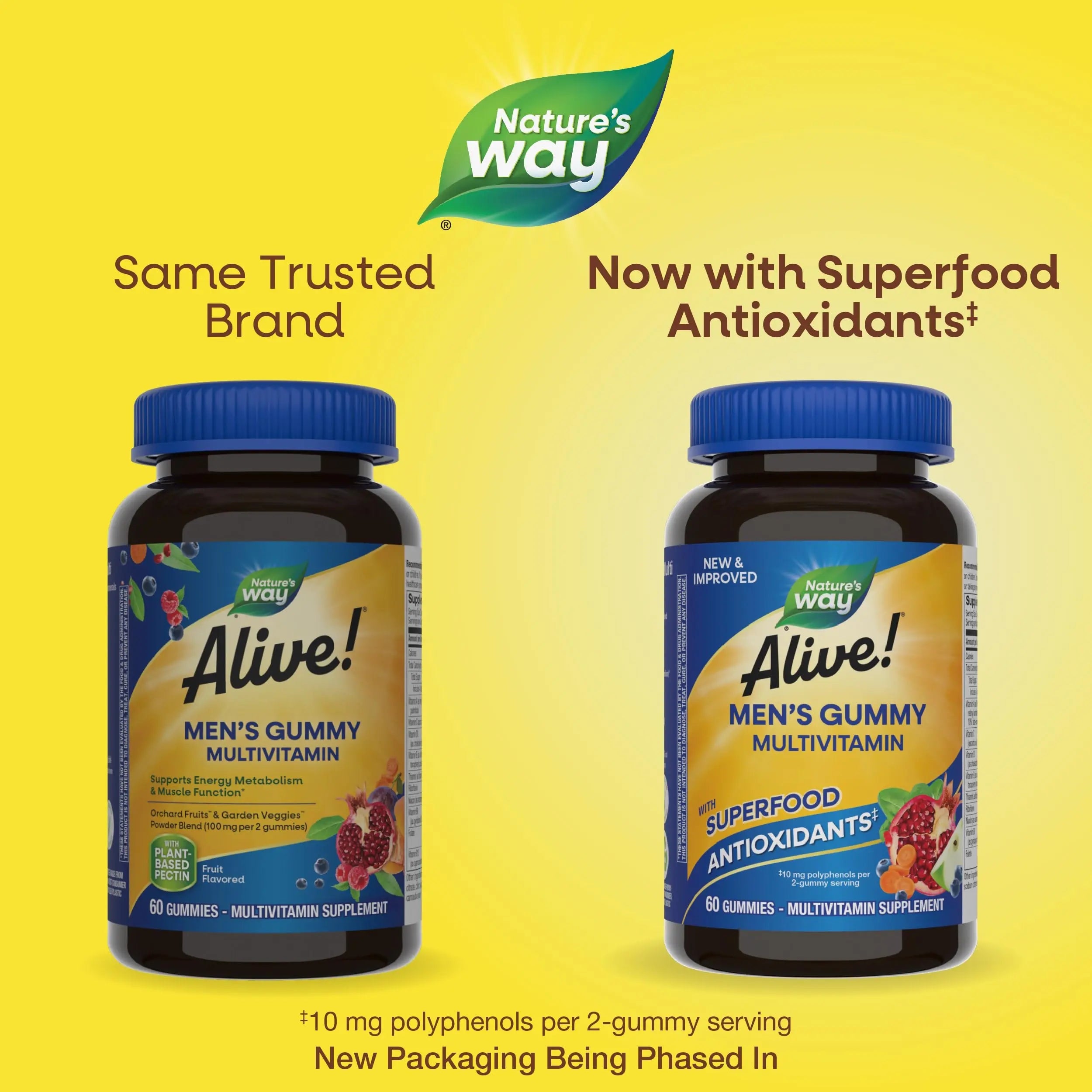 Nature's Way Alive! Men's Multivitamin Gummies, Supports Energy Metabolism*, Muscle Function*, Superfood Antioxidants(1) Nature's Way Au supplements