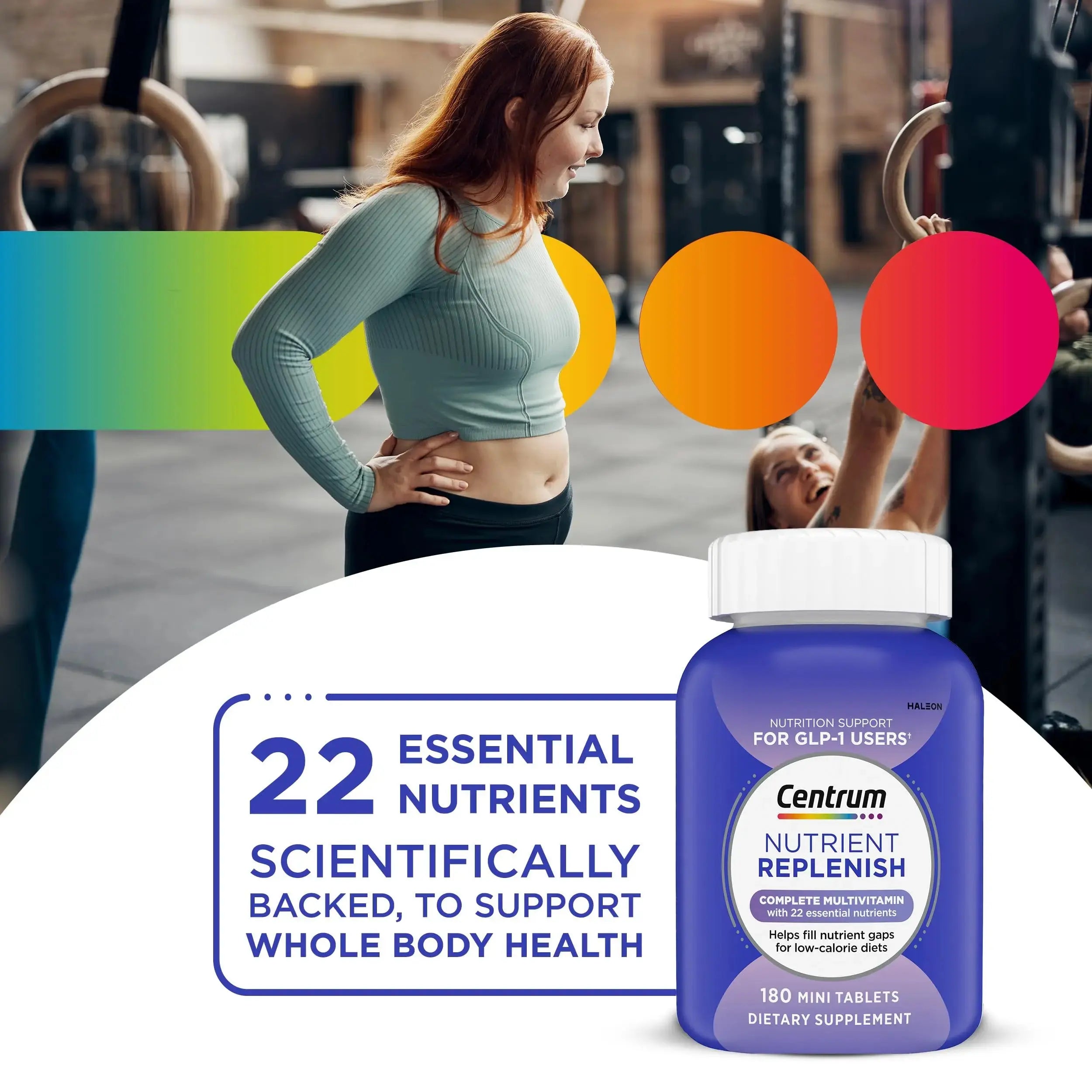 Centrum Nutrient Replenish GLP-1 Nutrition Support Multivitamin for Whole Body Health and Appearance - 180 Tablets, 6 Month Supply Centrum Au supplements