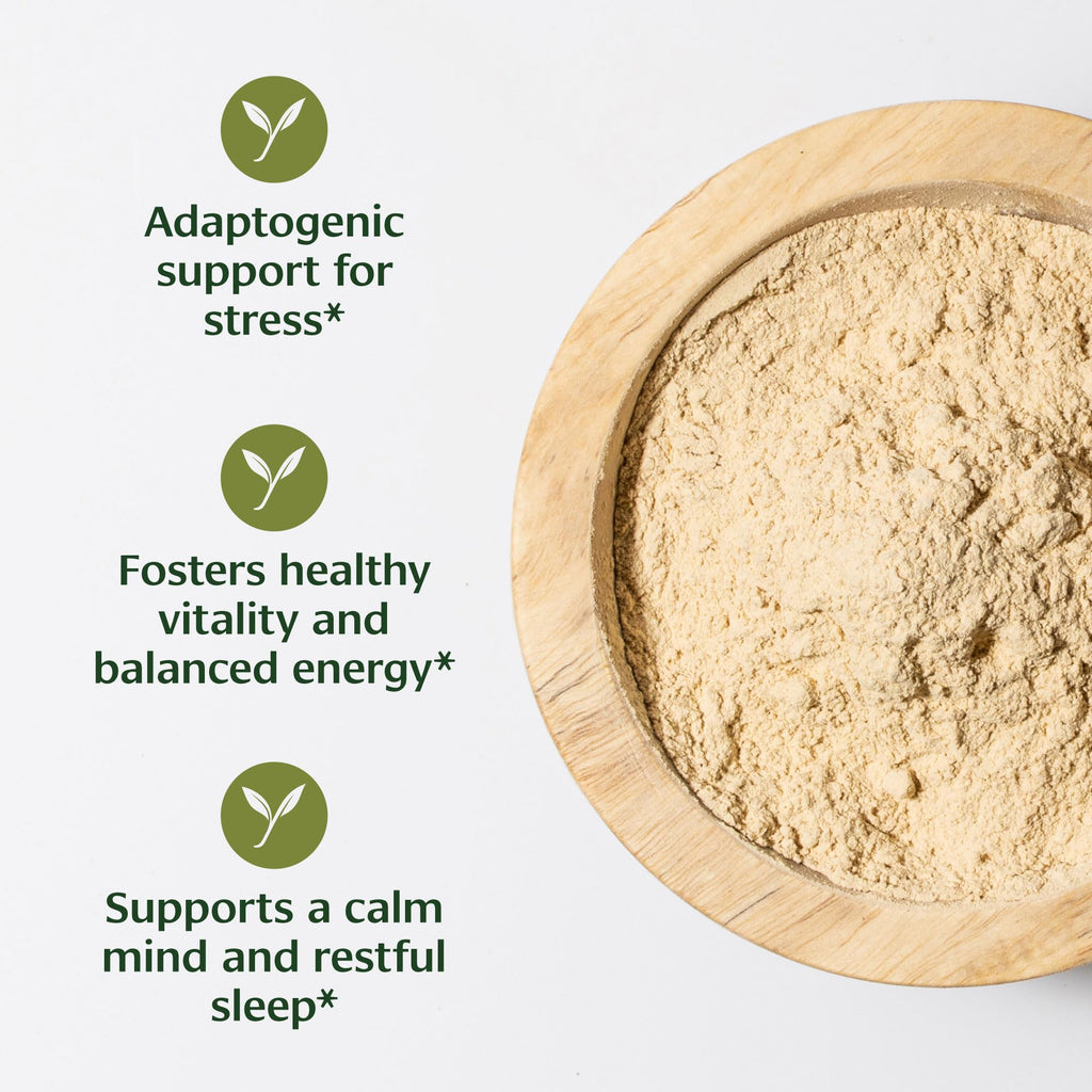 Banyan Botanicals Organic Ashwagandha Root Powder–1lb Bulk (504 Servings)Natural Cortisol Manager & Adrenal Support–Stress Relief, Better Sleep & Energy–Adaptogen for Smoothies & Moon Milk–Vegan,FFL* Banyan Botanicals Au supplements