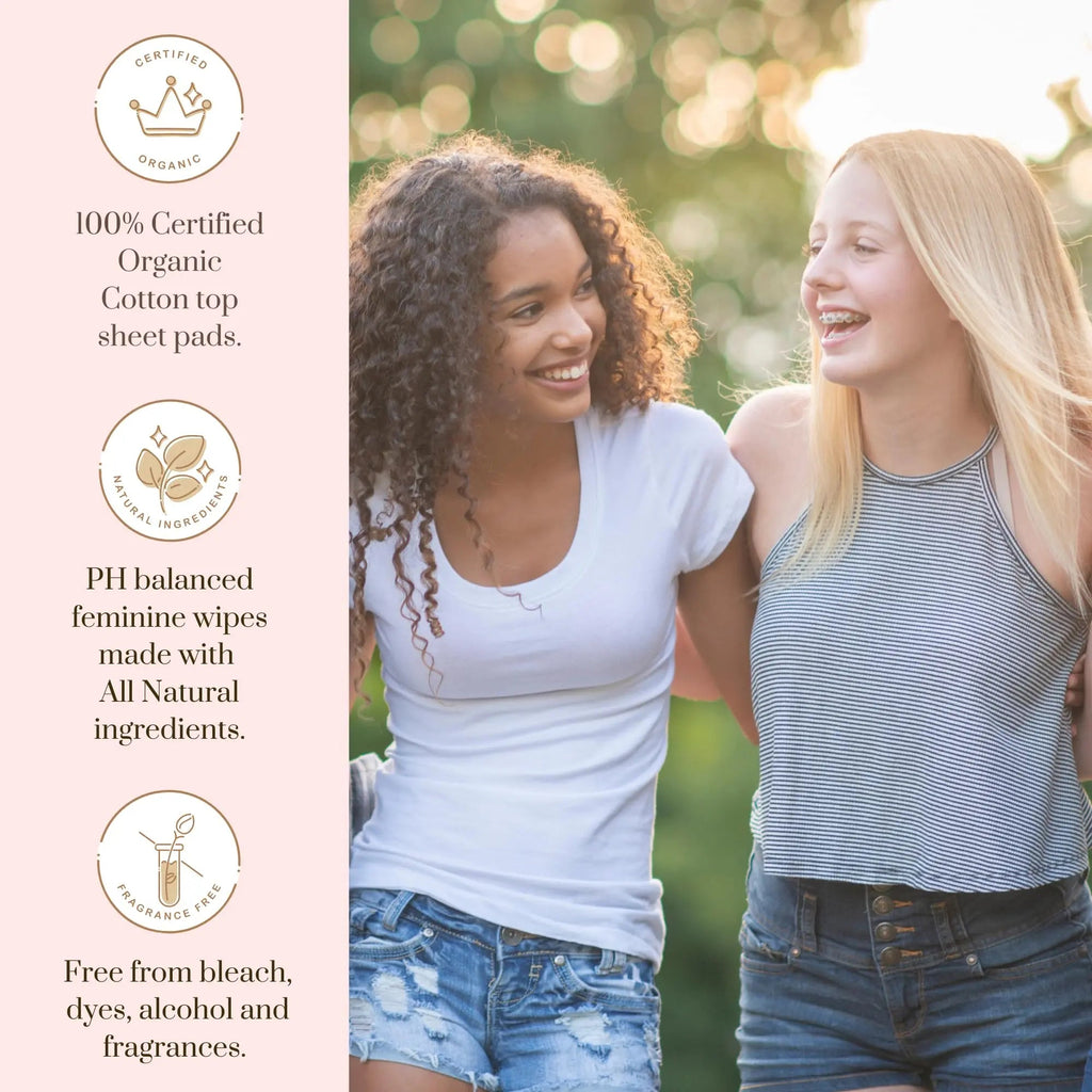 Organic 77 PC Period Kit Moon Box for Teens and Tweens - Organic Cotton Top Sheet Feminine Pads APOPPYCARY Au supplements