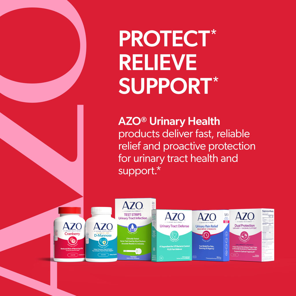 AZO Cranberry Urinary Tract Health Gummies Dietary Supplement, 2 Gummies = 1 Glass of Cranberry Juice, Helps Cleanse & Protect
