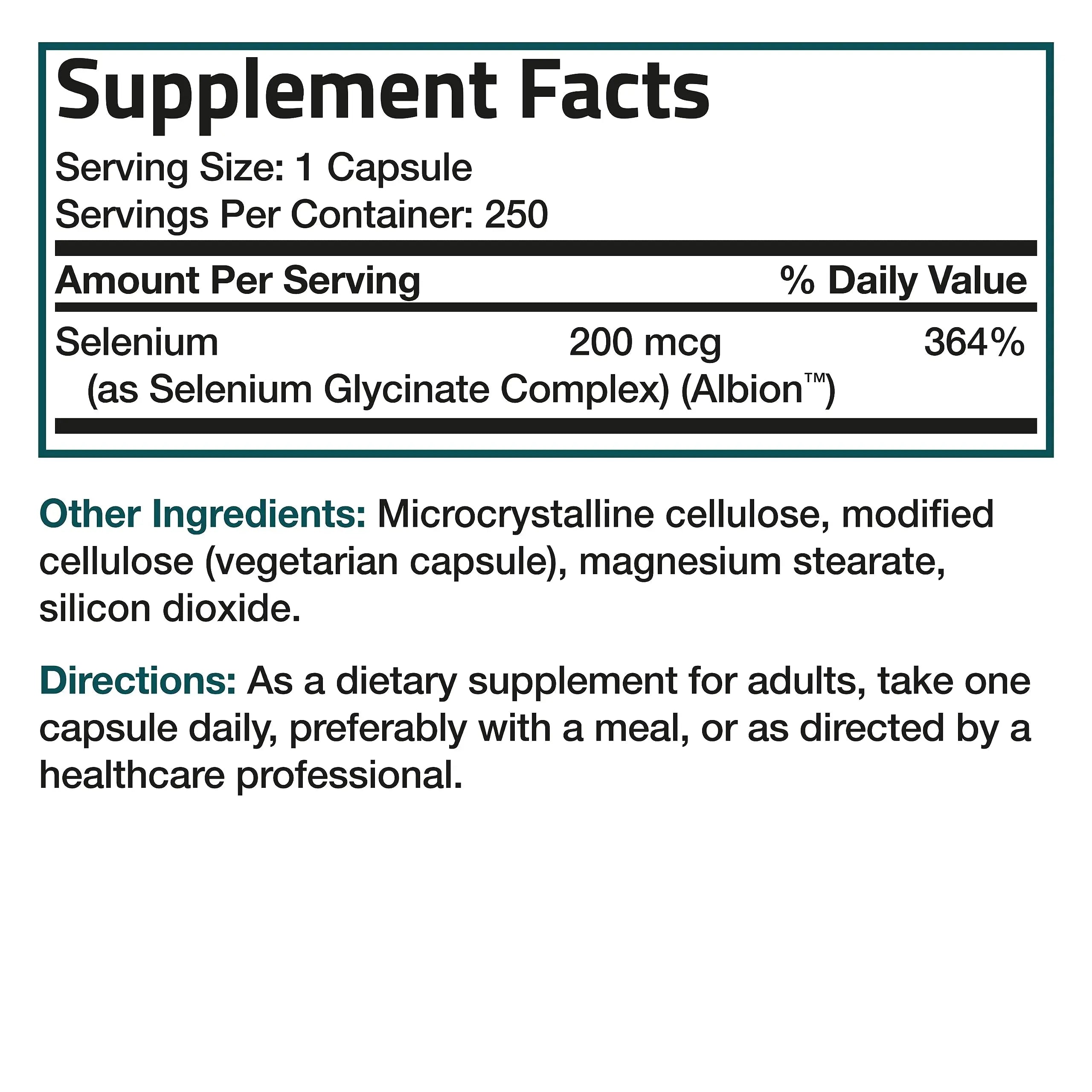 Bronson Selenium 200 mcg – Yeast Free Chelated Amino Acid Complex - Essential Trace Mineral with Superior Absorption Bronson Au supplements