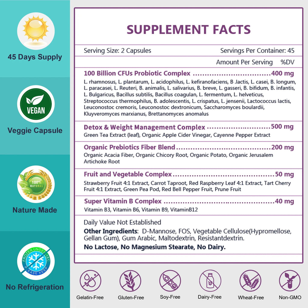 Probiotics for Women-Men-Kids Digestive Health, Prebiotics and Probiotics for Women NATURE TARGET Au supplements
