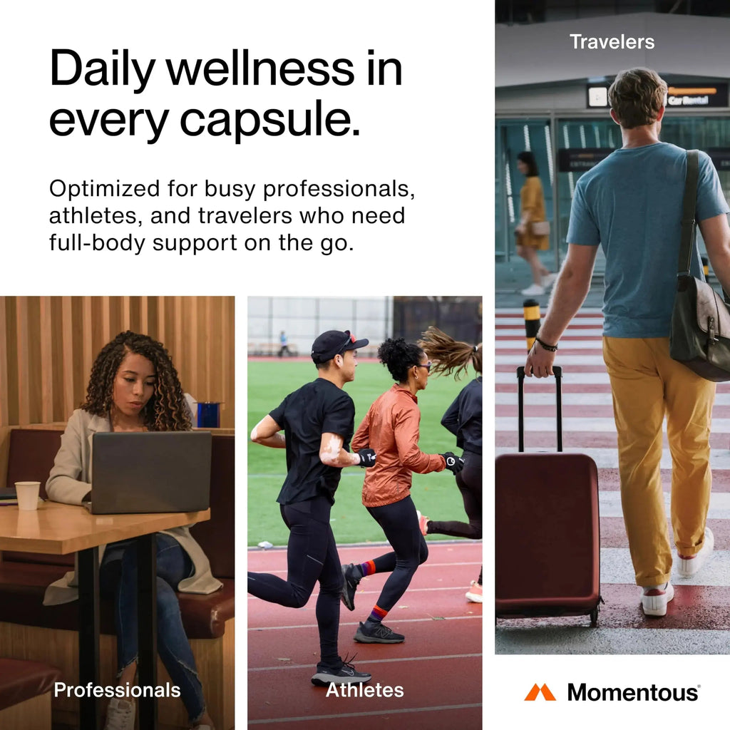 Momentous Essential Multivitamin for Women & Men - Complete Vitamin & Mineral Complex for Athletes & Wellness Enthusiasts - GMO- & Gluten-Free Momentous Au supplements
