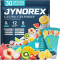 JYNOREX Electrolytes Powder Packets Sugar Free, 30 Sticks High Sodium Hydration Packets, Electrolyte Drink Mix with Lemon Lime Watermelon Peach Berry Kiwi