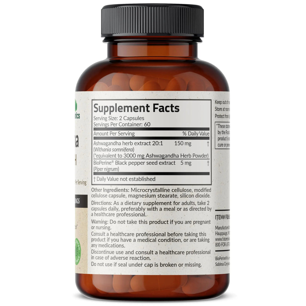 Futurebiotics Ashwagandha Extra Strength Stress & Mood Support with BioPerine Futurebiotics Au supplements