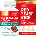 Red Yeast Rice with CoQ10 Supplement | Healthy Cholesterol Levels & Heart Health Support | Extra Strength Red Yeast Rice 1200 MG (600 MG Per Capsule) with Monakolin K