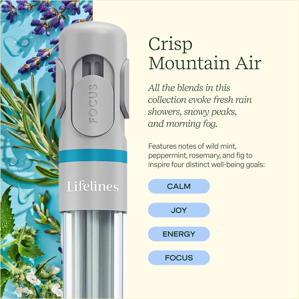 Pen Diffuser in Crisp Mountain Air Essential Oil Blends - Elegant 1.0mm Ballpoint Tip - Black Pen Lifelines Au supplements