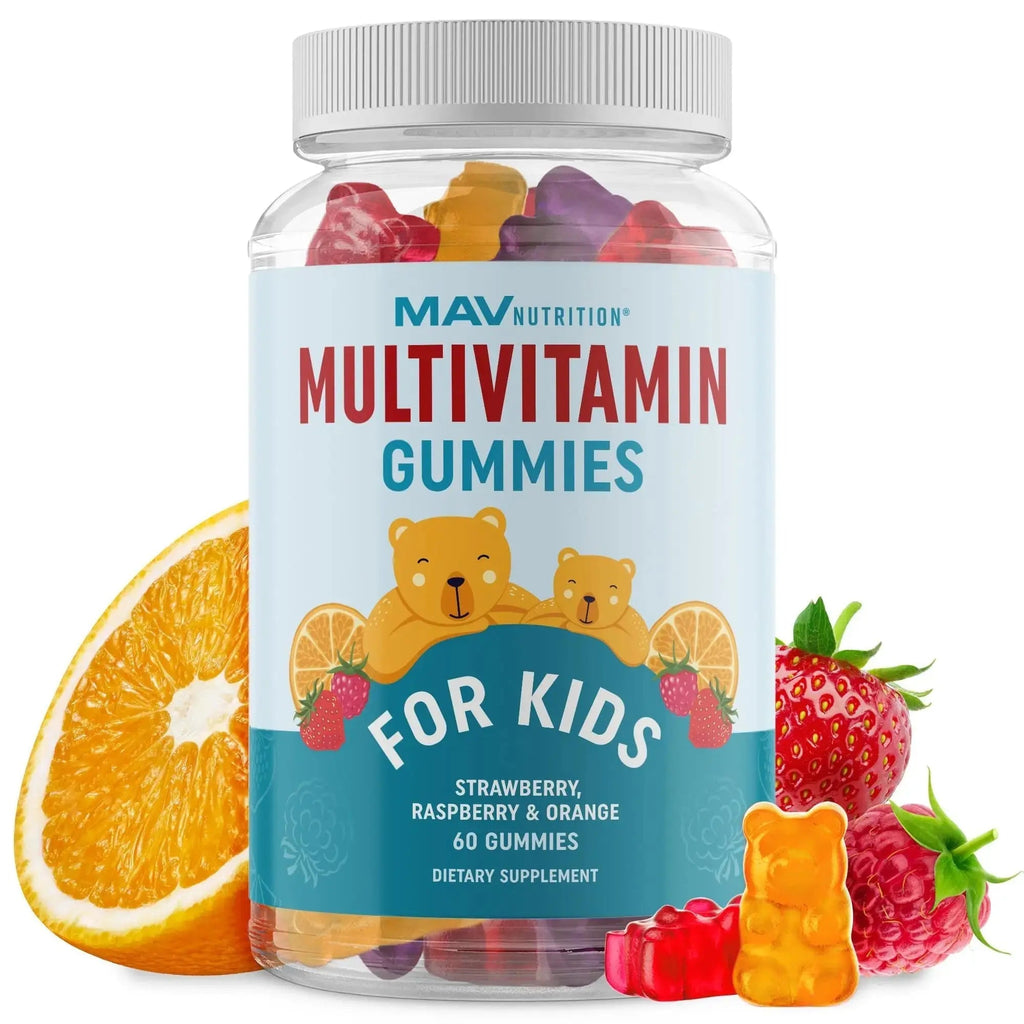Kids Multivitamin Gummies | Vitamins A, B, C, D & Zinc for Immunity, Growth & Development | Daily Multivitamins for Children Ages 2+ | MAV NUTRITION Au supplements
