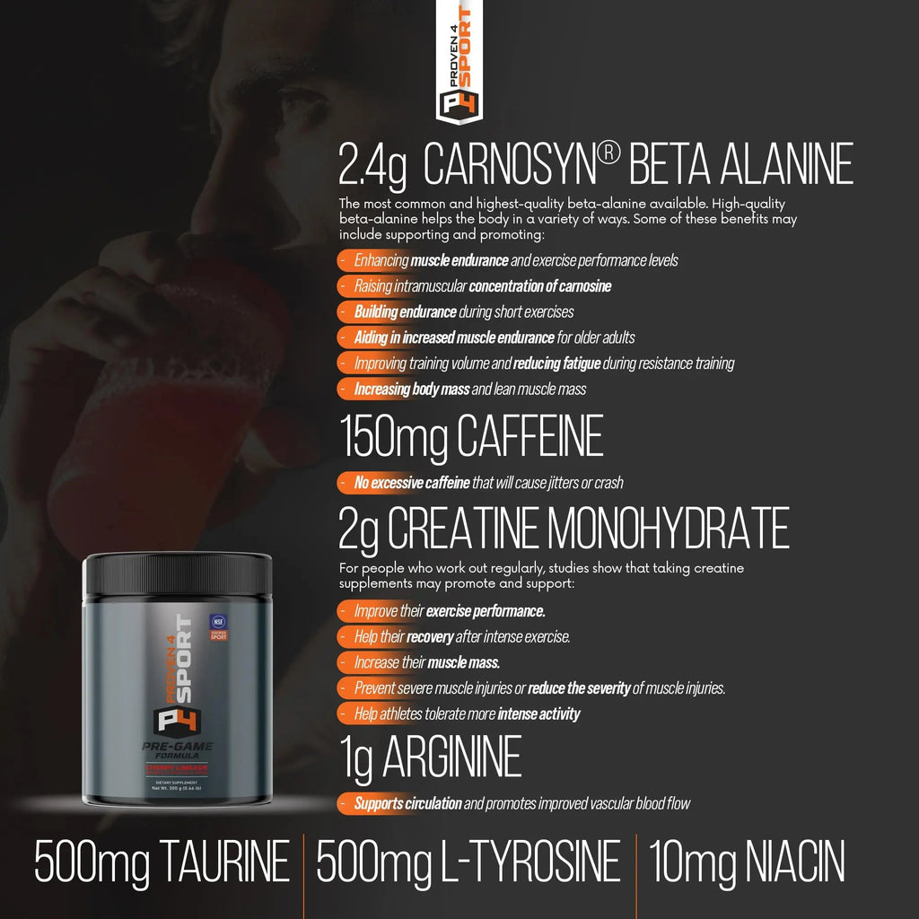 Proven4 Pre Workout Powder for Men and Women with Creatine - Beta Alanine - Caffeine Proven4 Sport Au supplements
