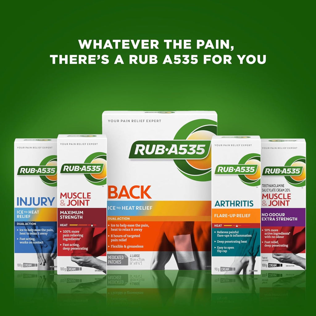 RUB A535 EXTRA STRENGTH CREAM For Relief of Arthritis, Rheumatic Pain, Muscle Pain, Joint & Back Pain 100 g Rub A535 Au supplements