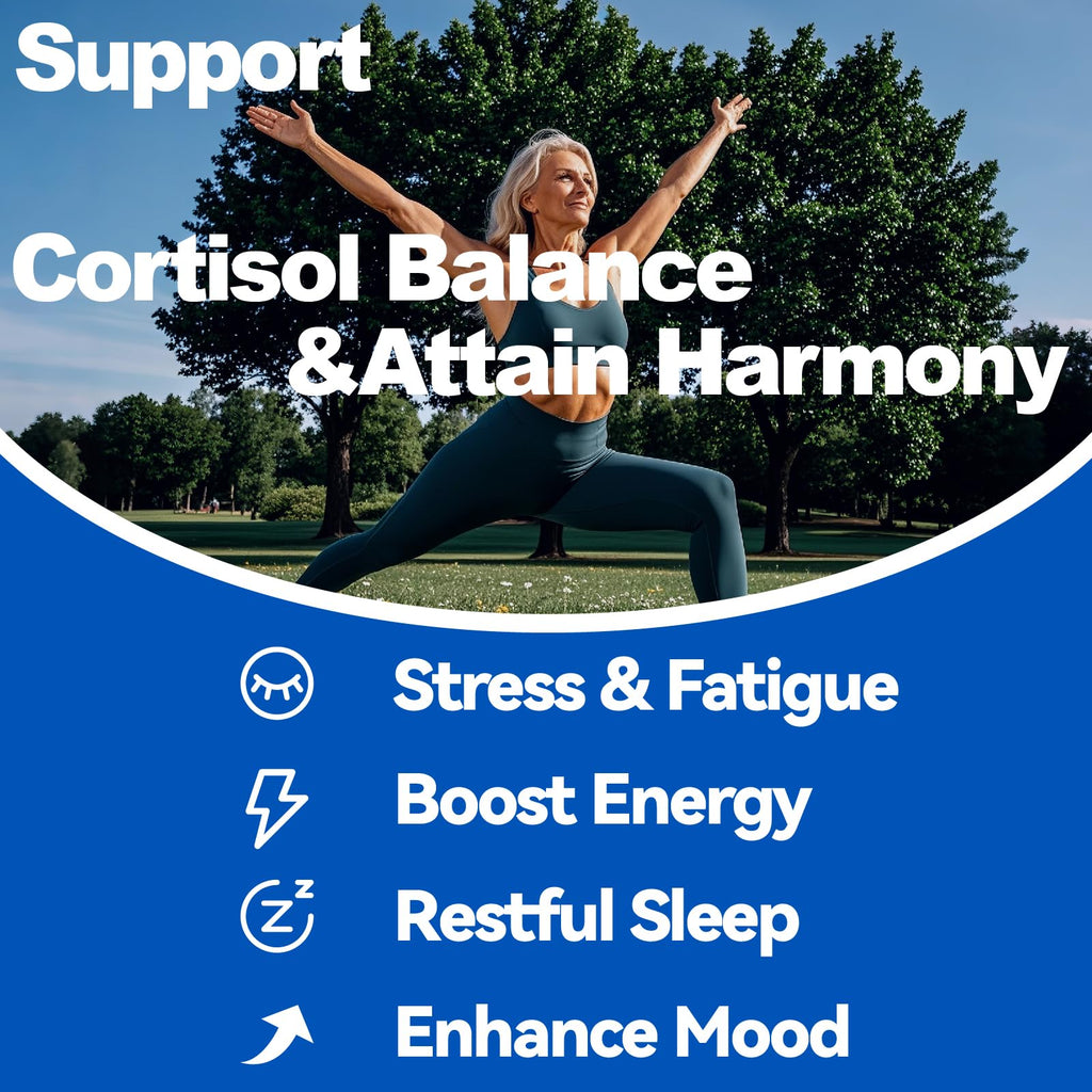 Cortisol Balance & Sleep Support for Women & Men – Natural Calm Formula with Magnesium, Ashwagandha & L-Theanine – Supports Restful Sleep, Relaxation, Focus & Healthy Cortisol Levels – 120 Capsules MEGNETA Au supplements