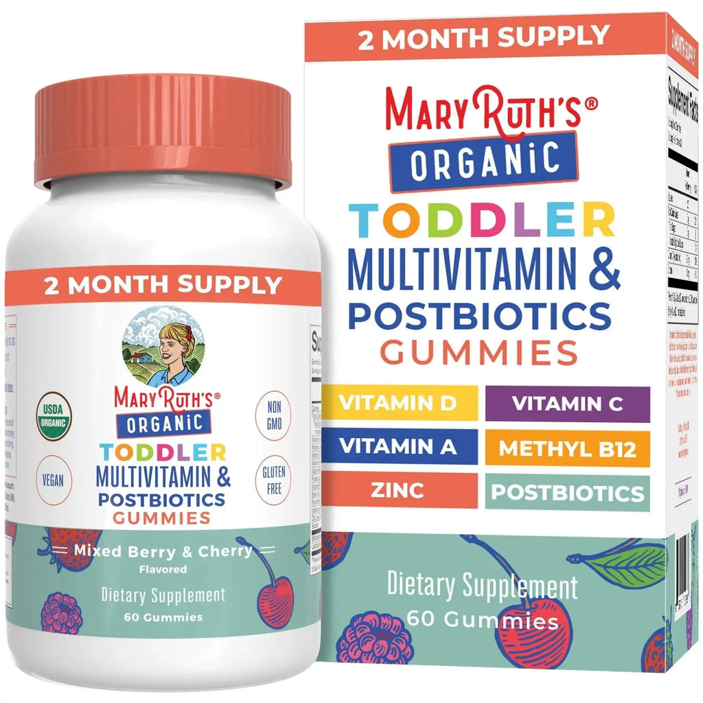 MaryRuth Organics Toddler Multivitamin Gummies + Postbiotics | USDA Organic | Vitamins for Kids Ages 2+ | Immune Support | Vitamin C | MaryRuth Organics Au supplements