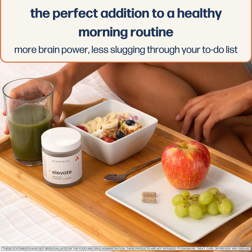 Avantera Elevate Premium Nootropic Supplement - Beat Brain Fog - Best Focus Supplements for Memory & Focus Support - Energy Without Crash