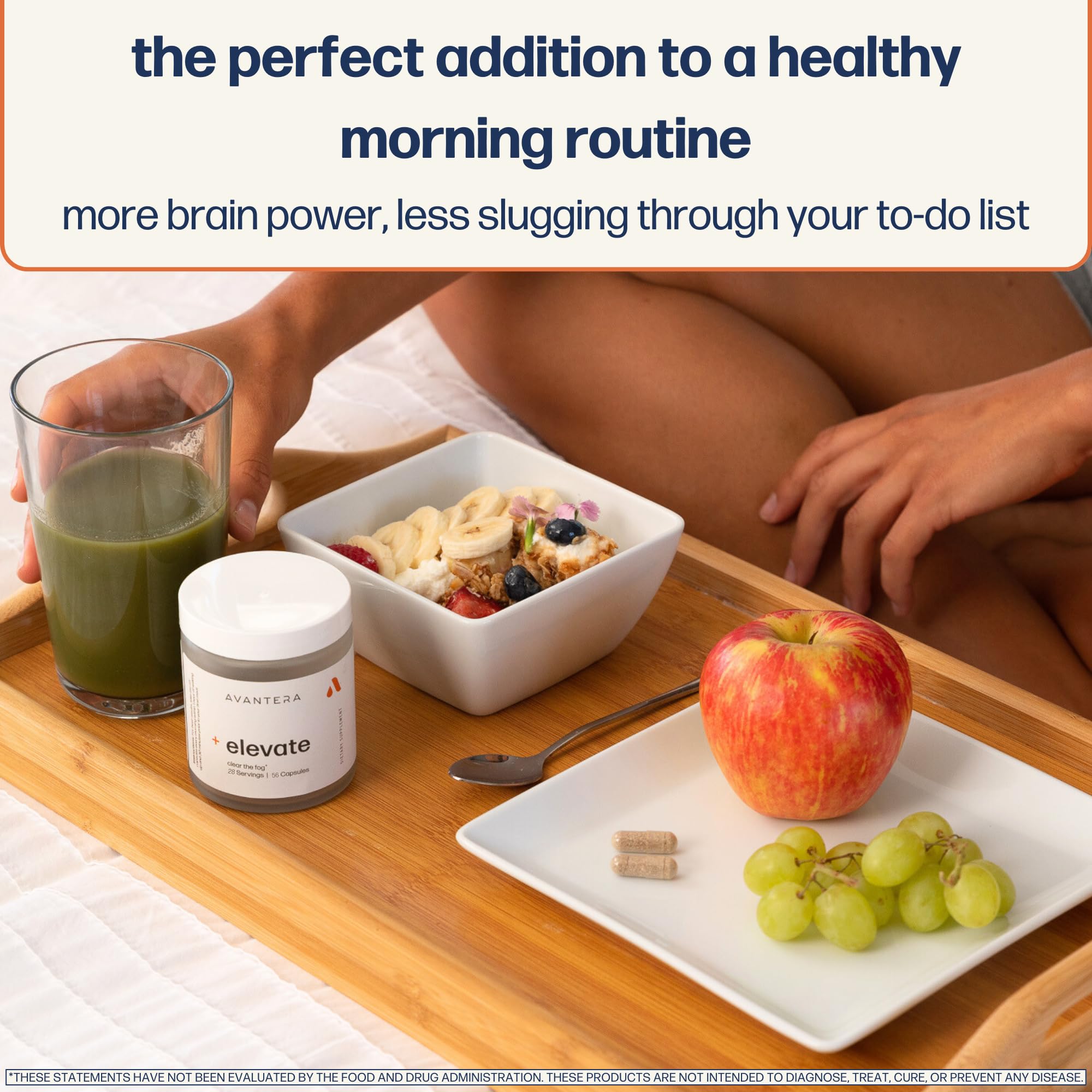 Avantera Elevate Premium Nootropic Supplement - Beat Brain Fog - Best Focus Supplements for Memory & Focus Support - Energy Without Crash