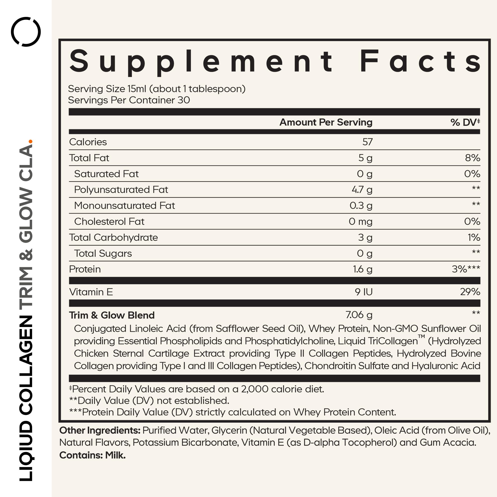 Codeage Liquid Collagen Supplement Chocolate Flavor, Beauty Trim & Glow Liposomal Collagen Peptides, CLA Conjugated Linoleic Acid, Hyaluronic Acid, Vitamin E, Hydrolyzed, Non-GMO, 15.22 fl oz Codeage Au supplements