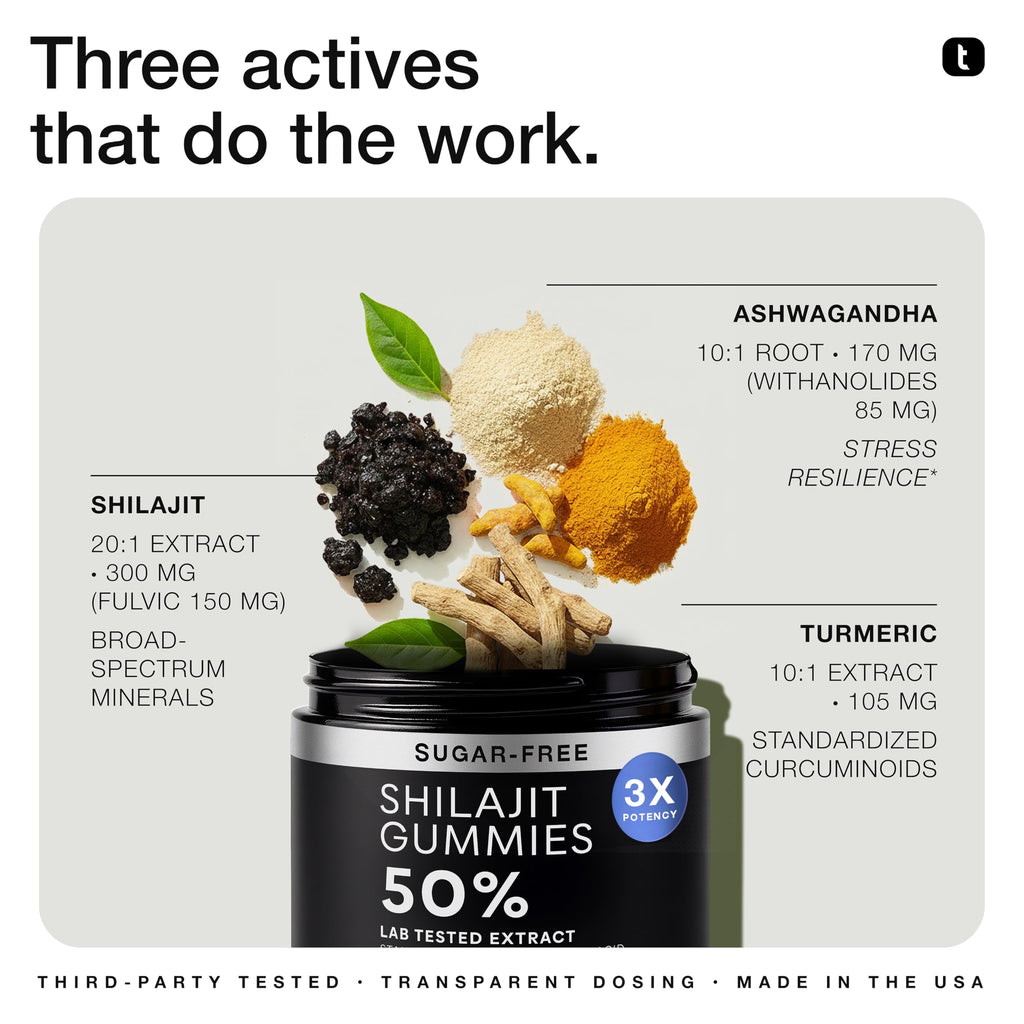 Shilajit Gummies 6000mg Equivalent (3X Stronger) – Himalayan Sourced + Ashwagandha + Turmeric – Lab Tested Toniiq Au supplements