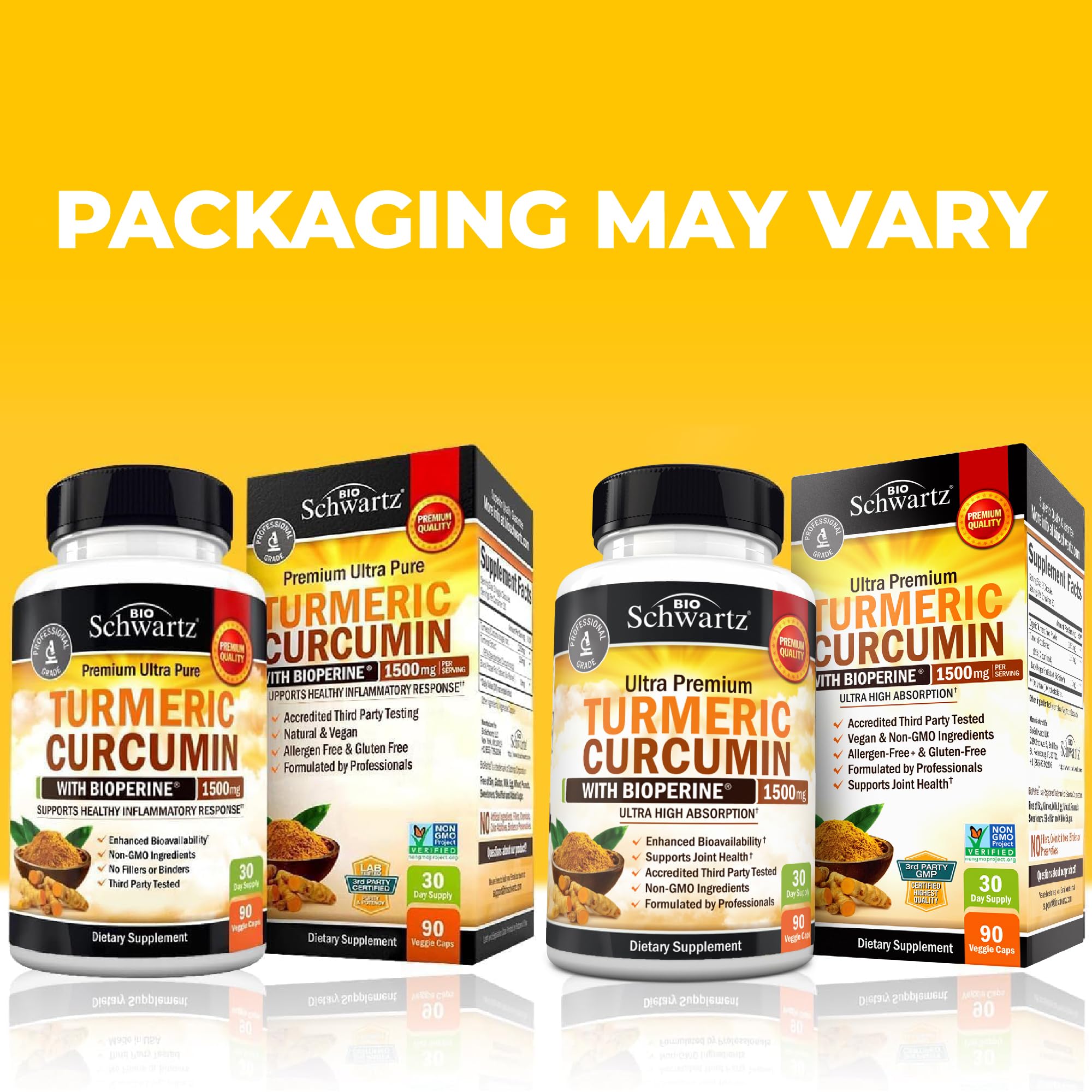 Turmeric Curcumin with Black Pepper Extract 1500mg - High Absorption Ultra Potent Turmeric Supplement with 95% Curcuminoids and BioPerine