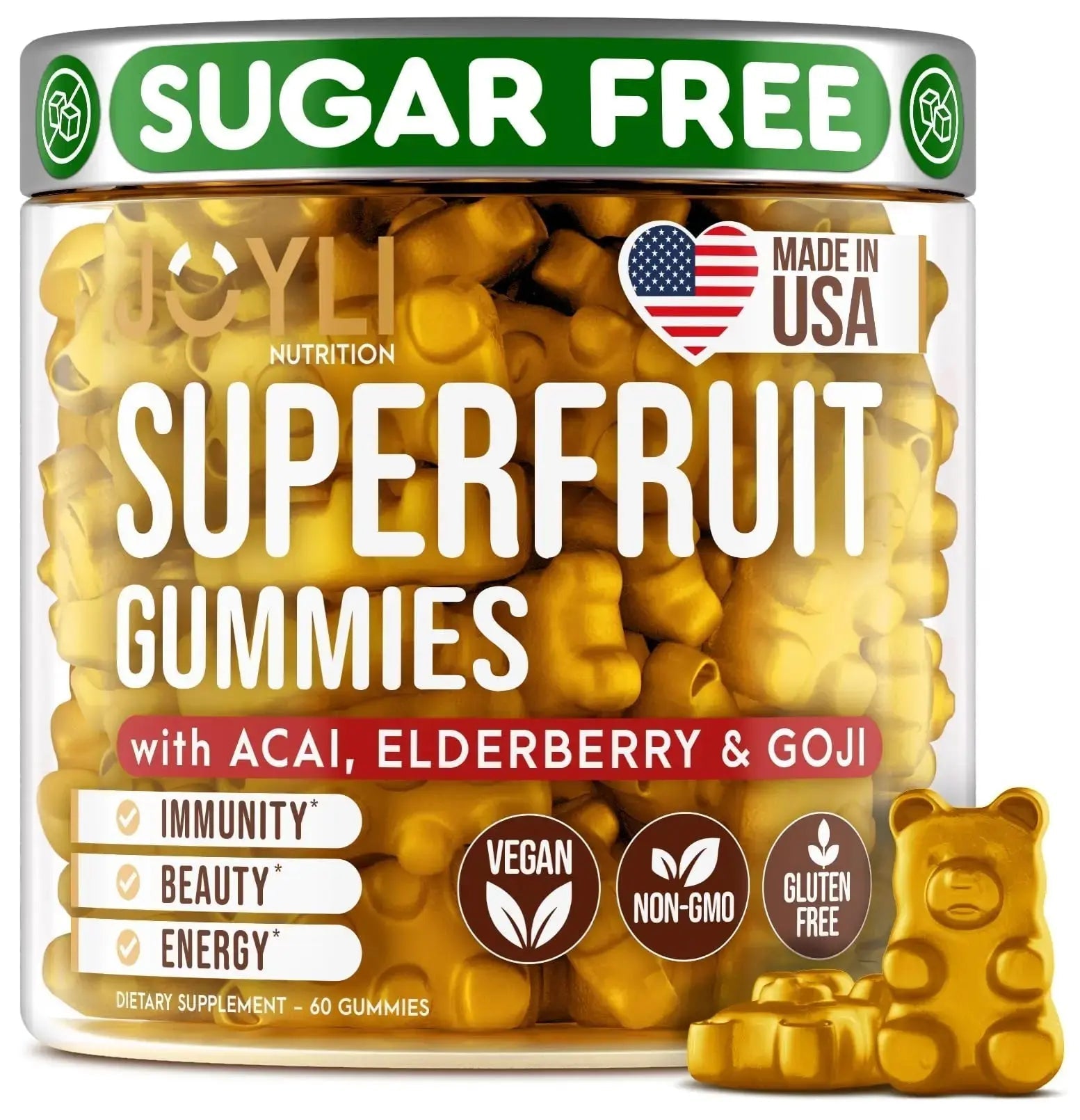 Joyli Superfruit Gummies - Sugar-Free Fruit Multivitamin Gummies for Adults - Natural JOYLI Nutrition Au supplements