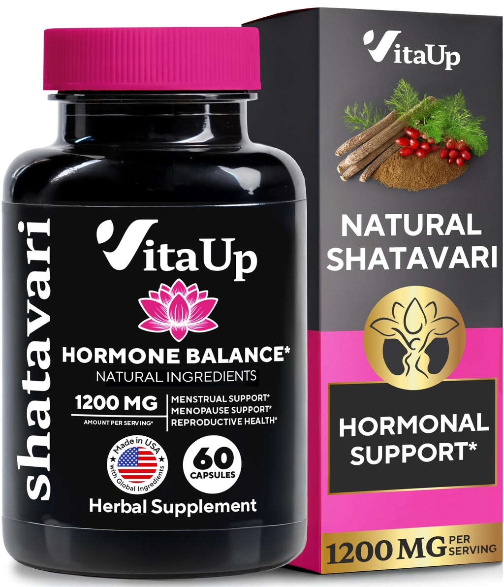 VitaUp Shatavari Capsules for Women 1200mg - USA Made Shatavari Root Supplement for Normal Hormonal Support, Menopause & Menstrual Wellness - 60 Vegan Capsules VitaUp Au supplements