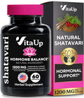 VitaUp Shatavari Capsules for Women 1200mg - USA Made Shatavari Root Supplement for Normal Hormonal Support, Menopause & Menstrual Wellness - 60 Vegan Capsules VitaUp Au supplements