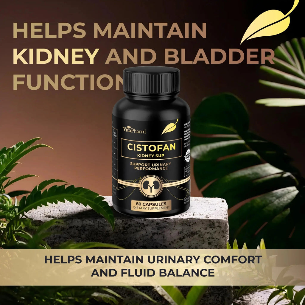 CISTOFAN Kidney Support Supplement – Herbal Formula with Java Tea, Birch Leaf, Parsley & Cranberry – Supports Urinary Tract & Kidney Function – Natural Diuresis – 60 Capsules – Non-GMO – Made in EU VitaPharm Au supplements
