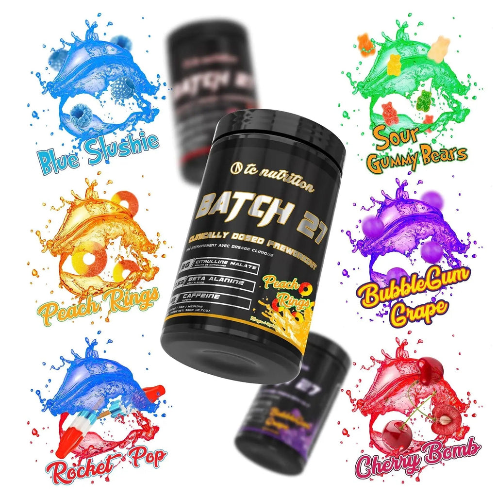 Batch 27 Pre Workout Powder - 8g Citrulline, 3.5g Beta Alanine, 2.5g Betaine, 325mg Caffeine TC Nutrition Au supplements