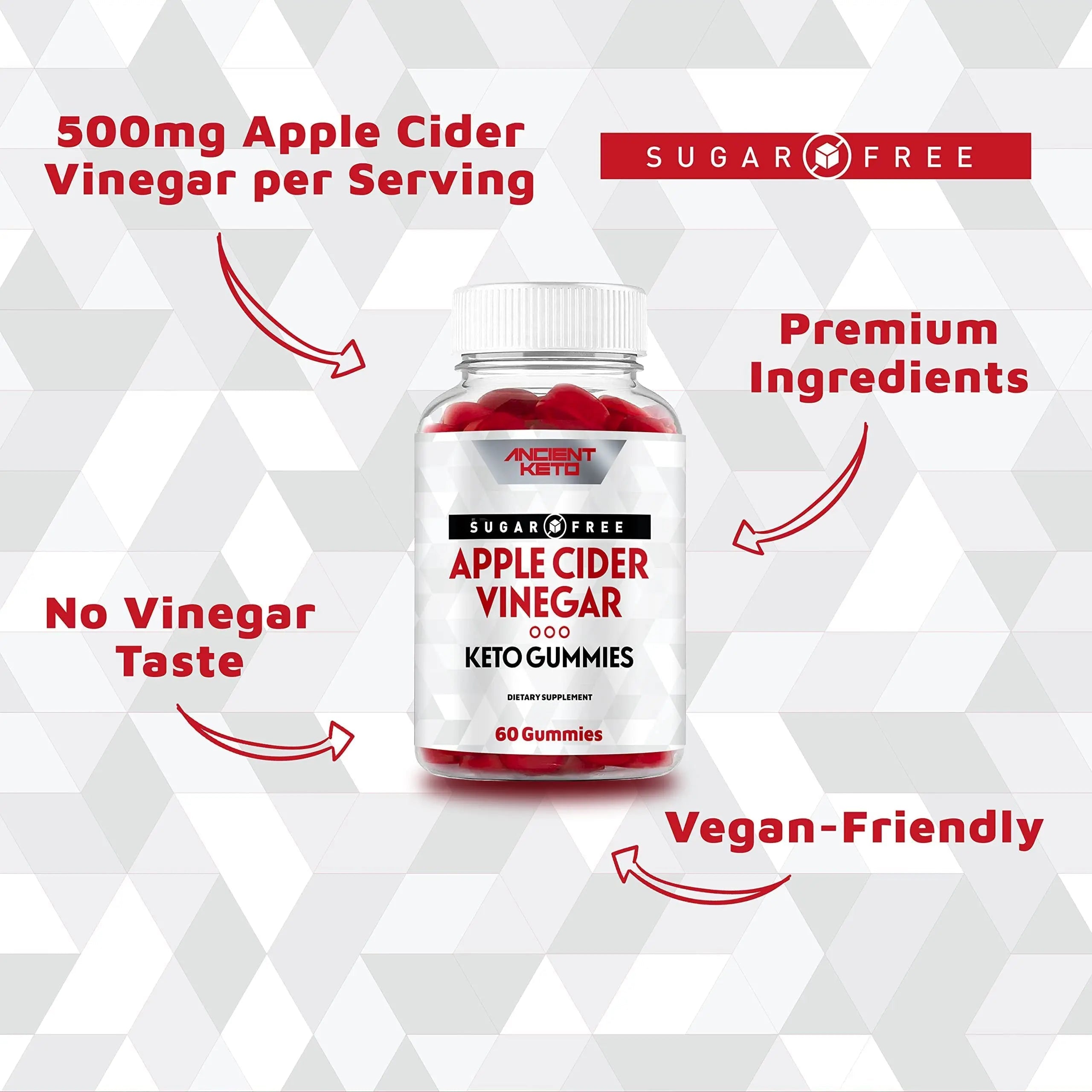 Ancient Keto Sugar Free Keto ACV Gummies, Apple Cider Vinegar Gummy Ancient Keto Au supplements