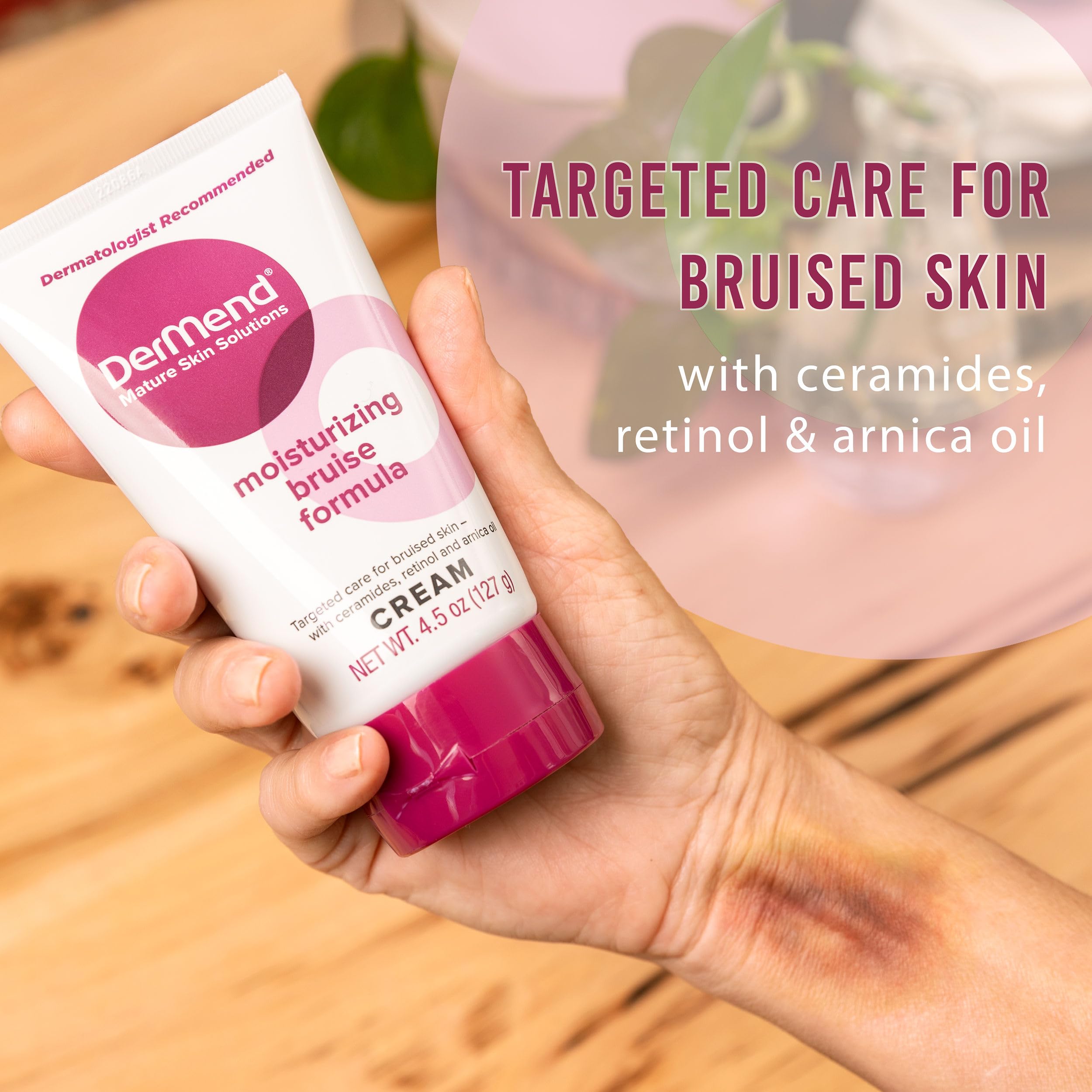 Dermend Arnica Bruise Cream with Vitamin K - Moisturizer for Bruising on Arms, Legs & Hands - 4.5 Oz