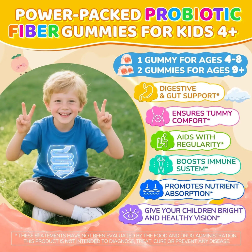 NEVISS Kids Multivitamin Gummies & Probiotics for Kids Teen + Veggie & Fruit Fiber Gummies NEVISS Au supplements